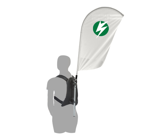 BannerSkandal Material Rucksackfahne Standard
