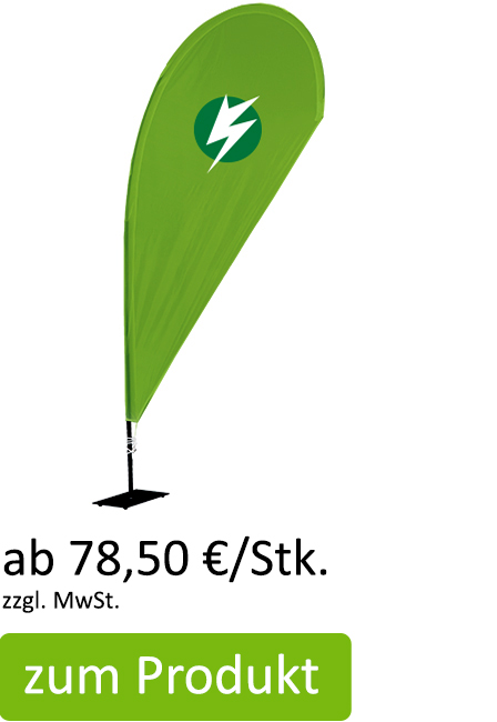 Beachflag Tropfenform ab 83,50 €/Stk.