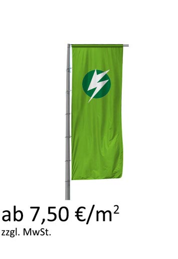 Hissfahnen mit Ausleger offen ab 6,90 €/m²