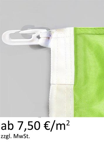 Hissfahnen mit Karabinerhaken ab 6,90 €/m²