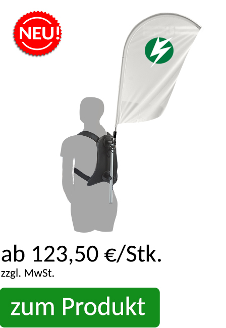 Rucksackfahne Standard ab 123,50 €/Stk.